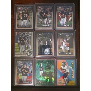 Chicago Bears Football Card Lot Walter Payton Hester‎ Perry Tillman Williams